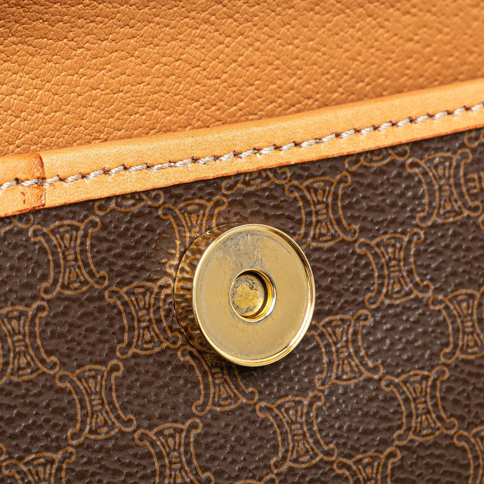 Celine Macadam Coated Canvas Clutch