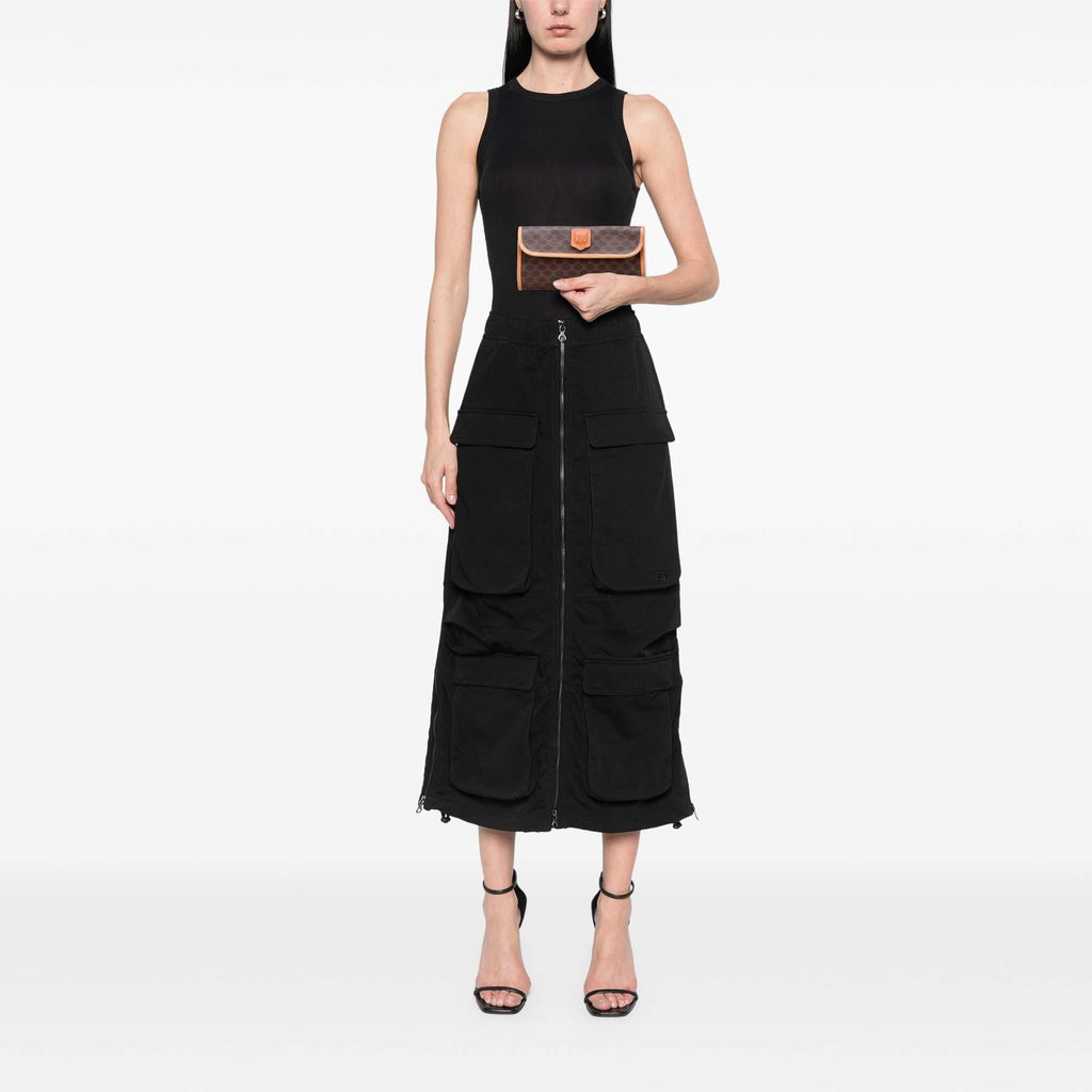 Celine Macadam Coated Canvas Clutch