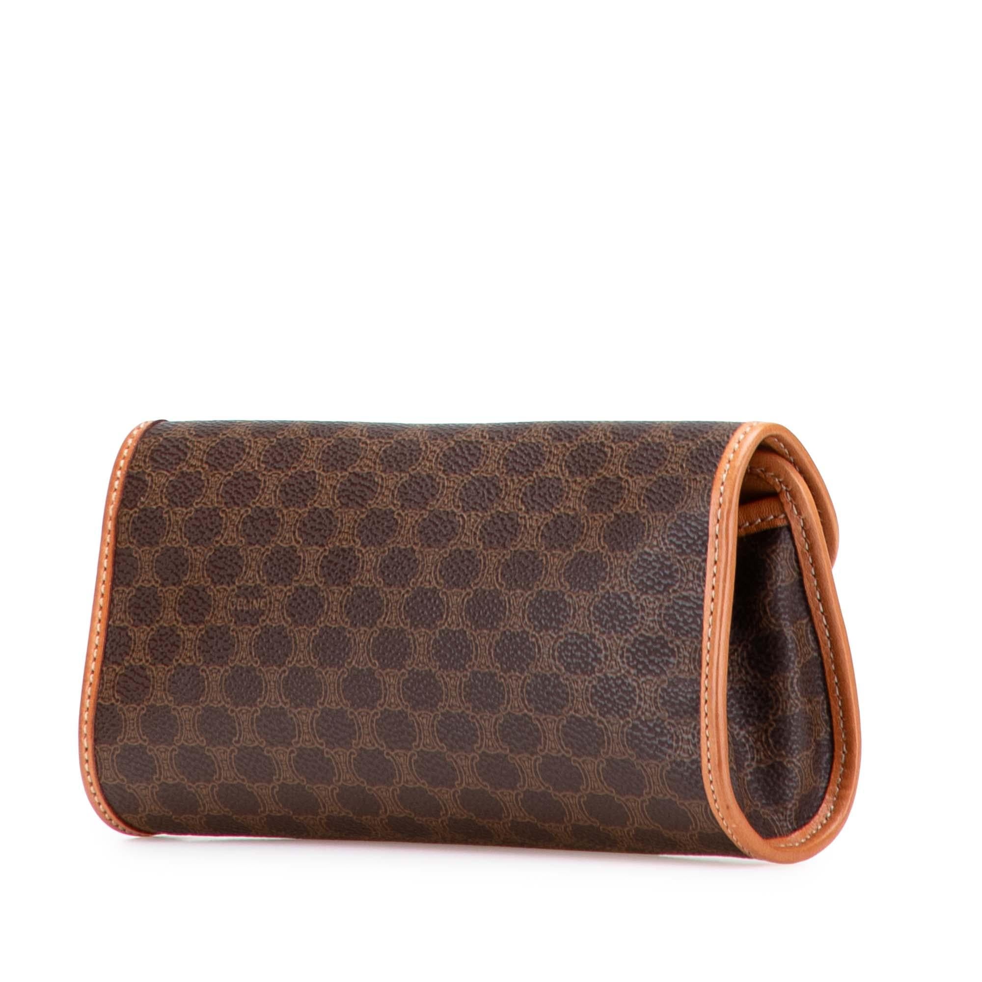 Celine Macadam Coated Canvas Clutch
