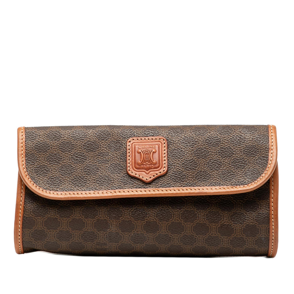 Celine Macadam Coated Canvas Clutch