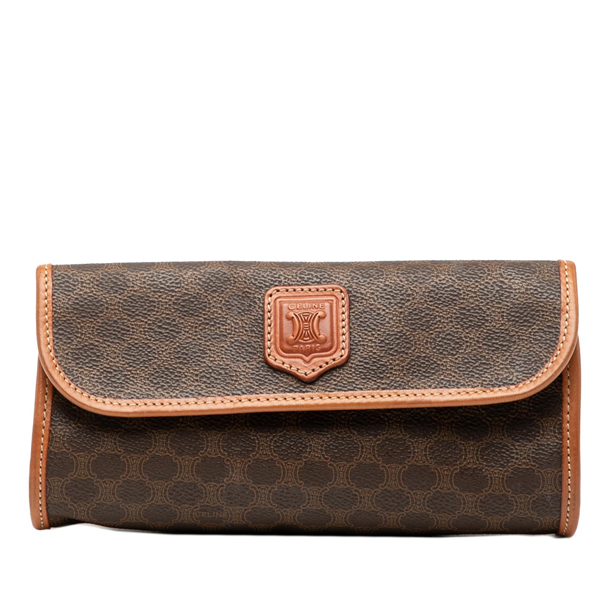 Celine Macadam Coated Canvas Clutch