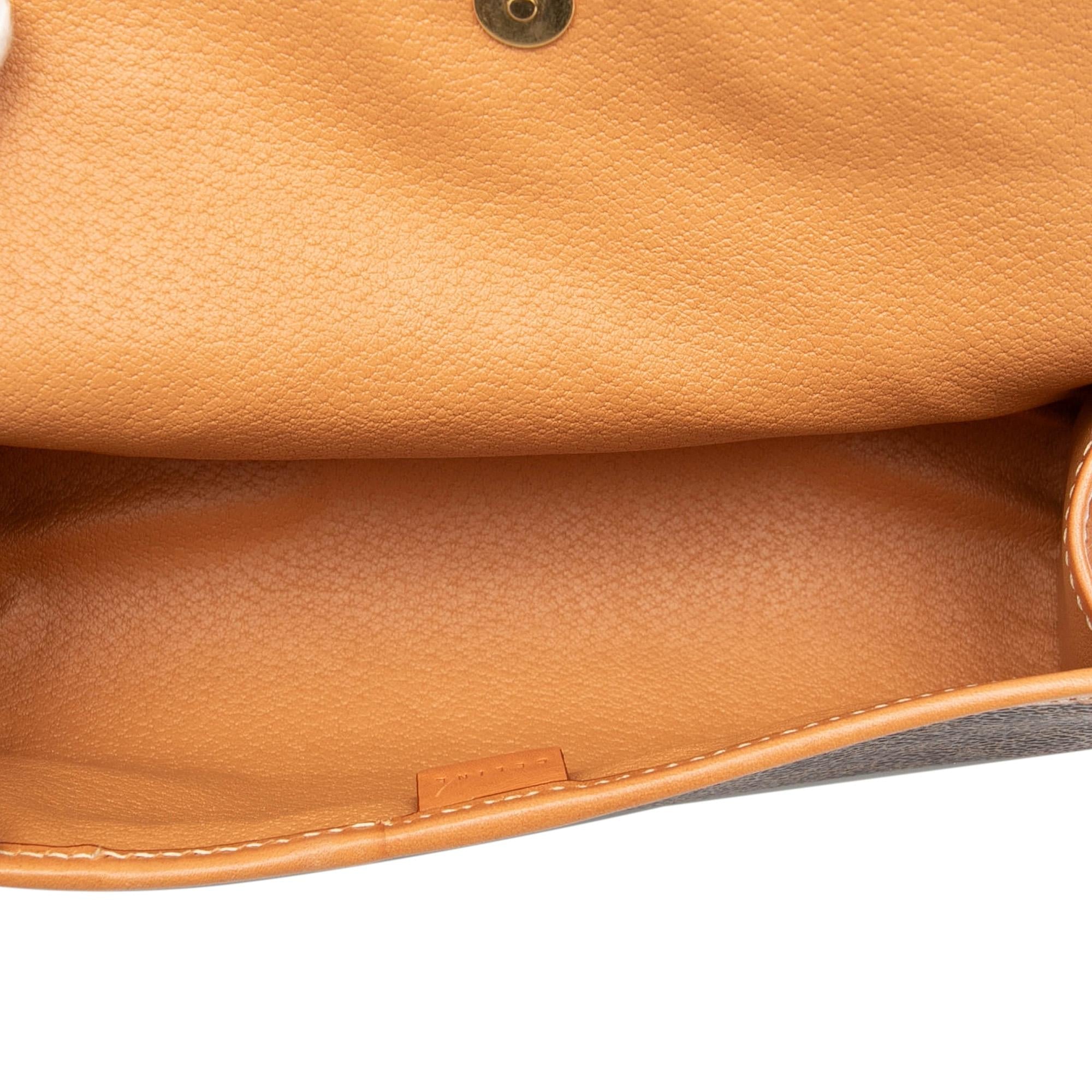Celine Macadam Coated Canvas Clutch