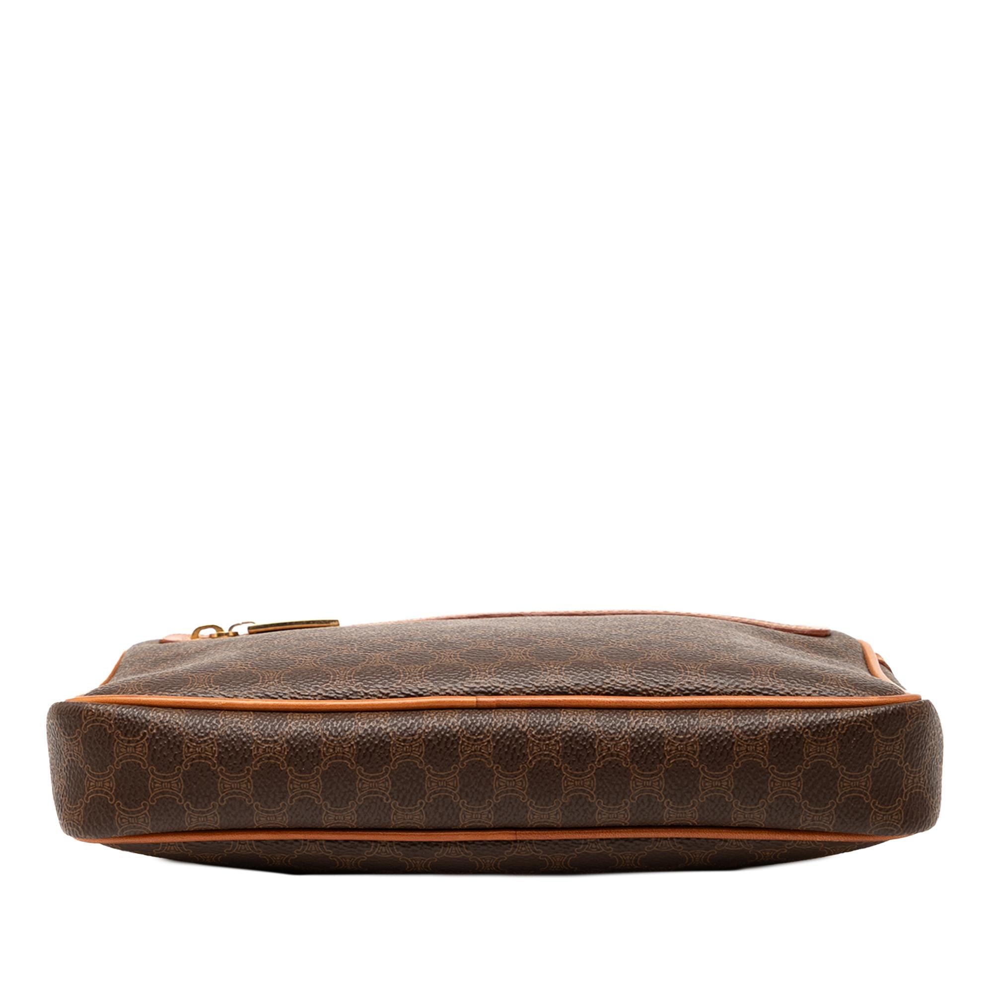 Celine Macadam Coated Canvas Clutch