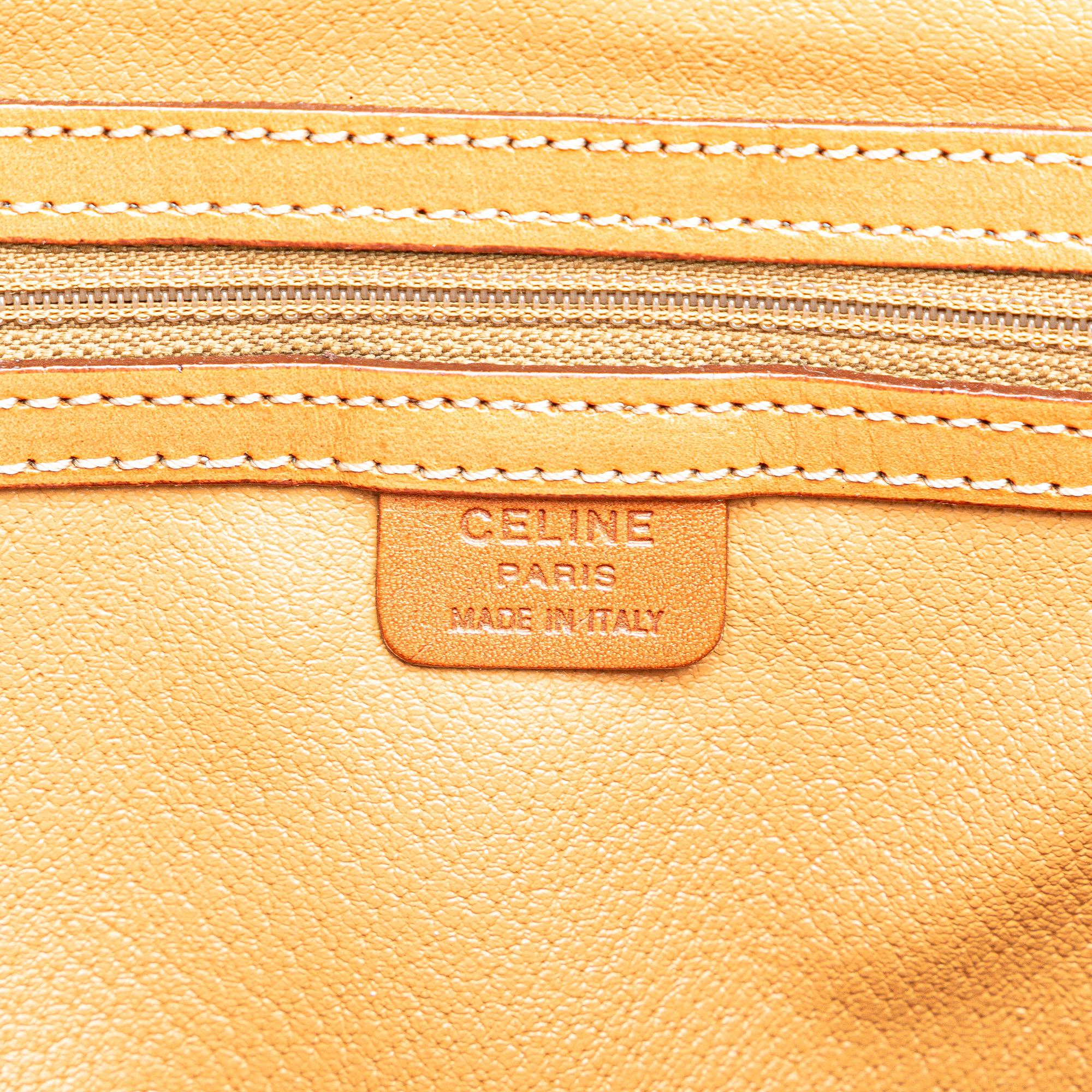Celine Macadam Coated Canvas Dome Satchel
