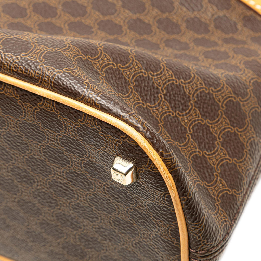 Celine Macadam Coated Canvas Dome Satchel