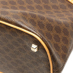 Celine Macadam Coated Canvas Dome Satchel