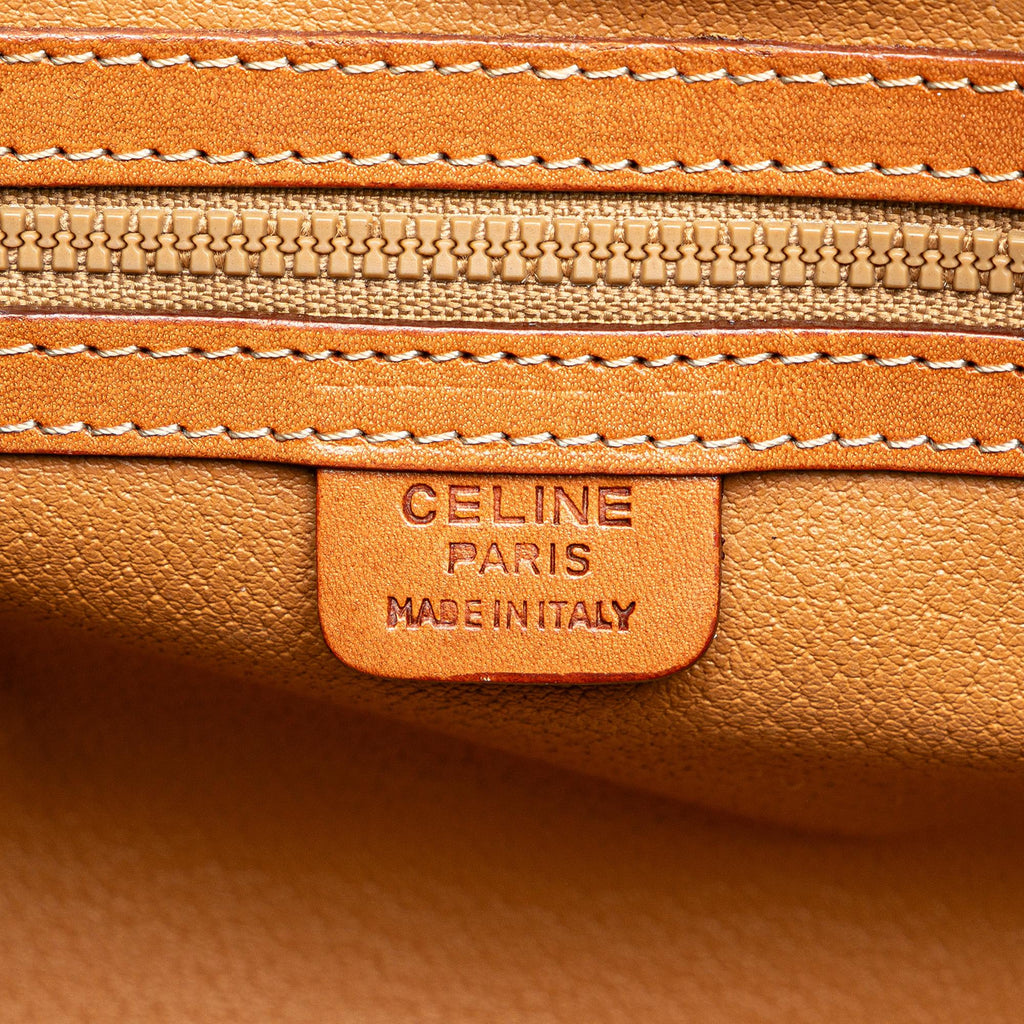 Celine Macadam Coated Canvas Handbag