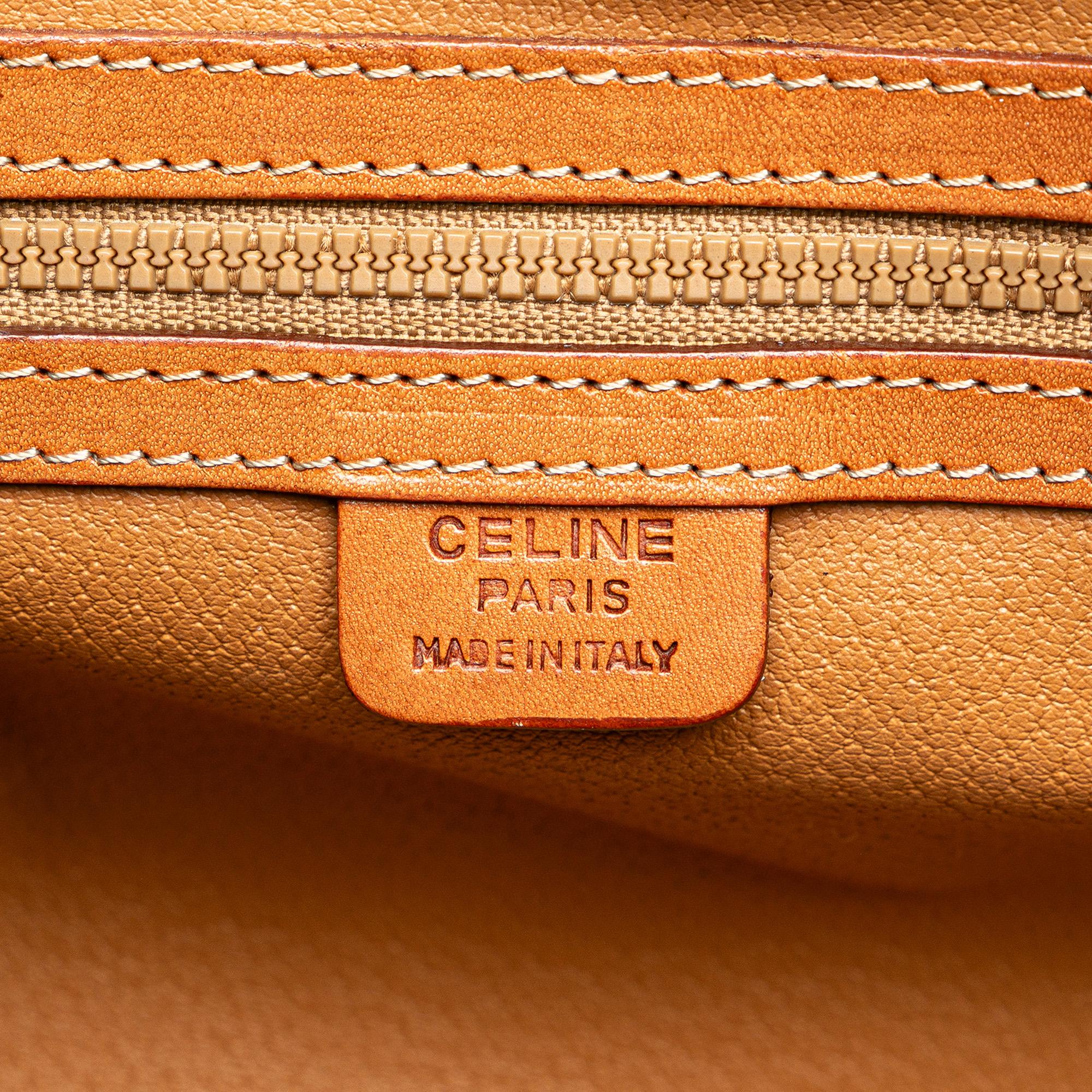 Celine Macadam Coated Canvas Handbag