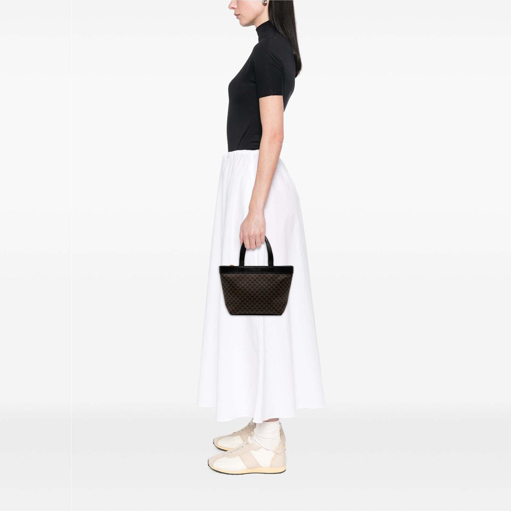 Celine Macadam Coated Canvas Handbag