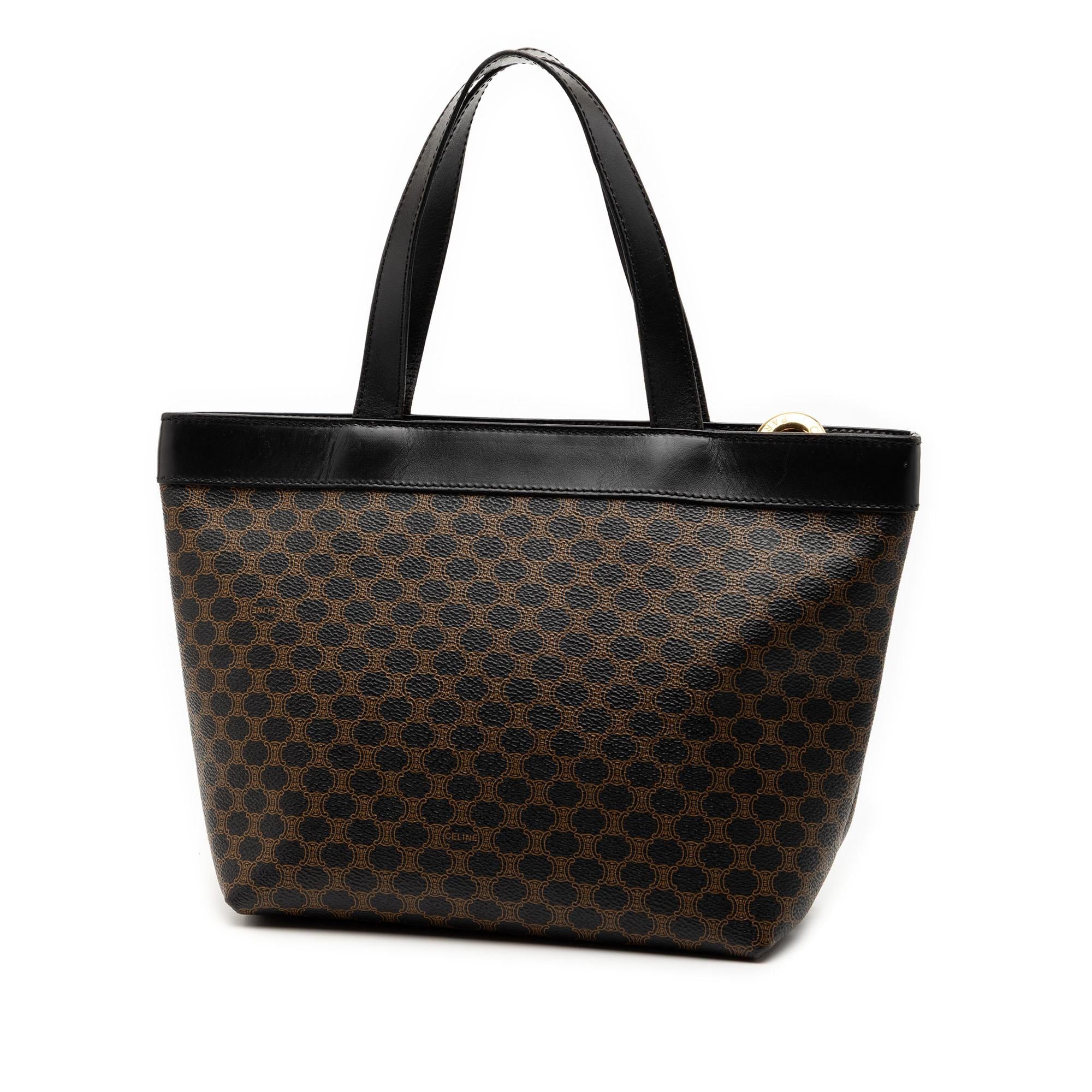 Celine Macadam Coated Canvas Handbag
