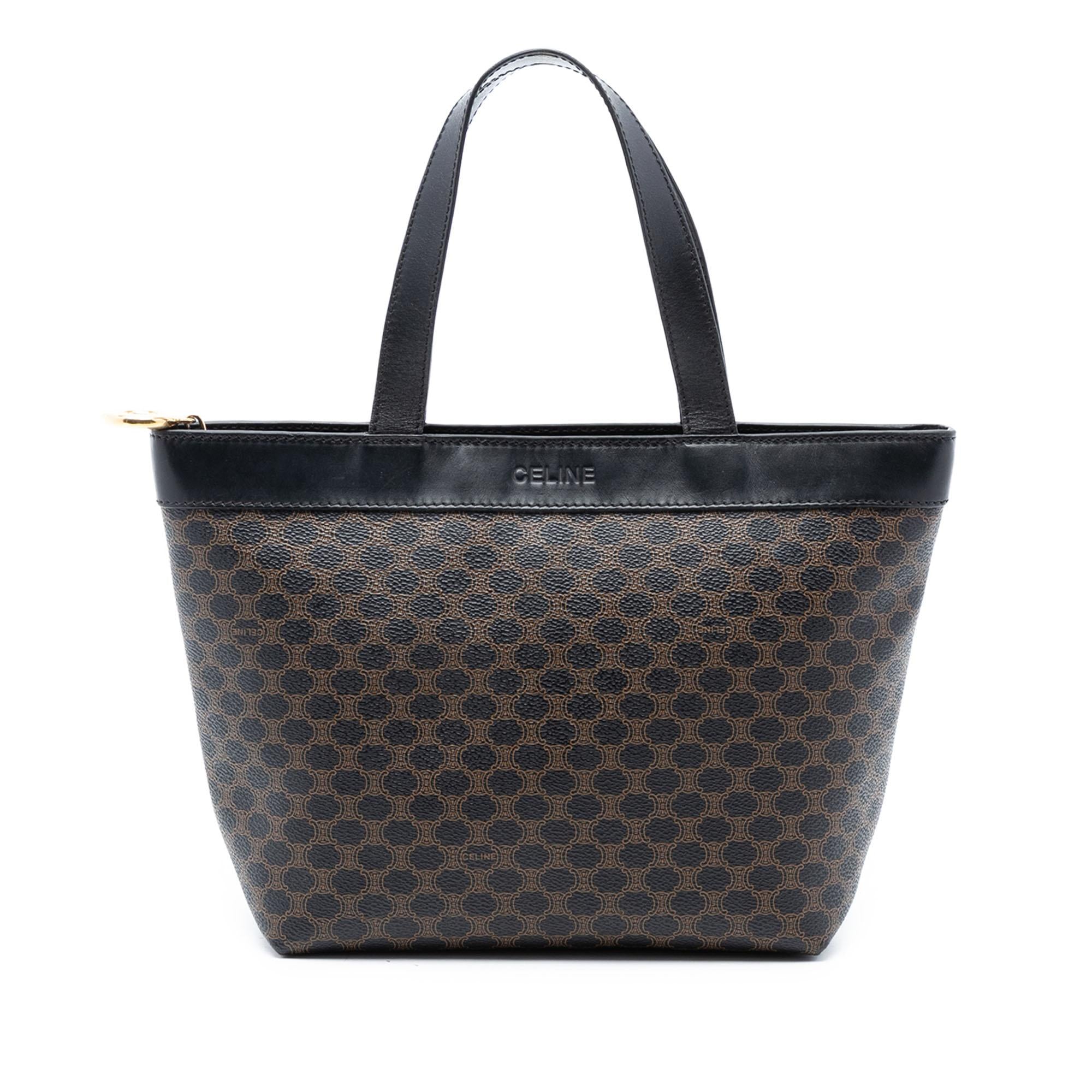Celine Macadam Coated Canvas Handbag