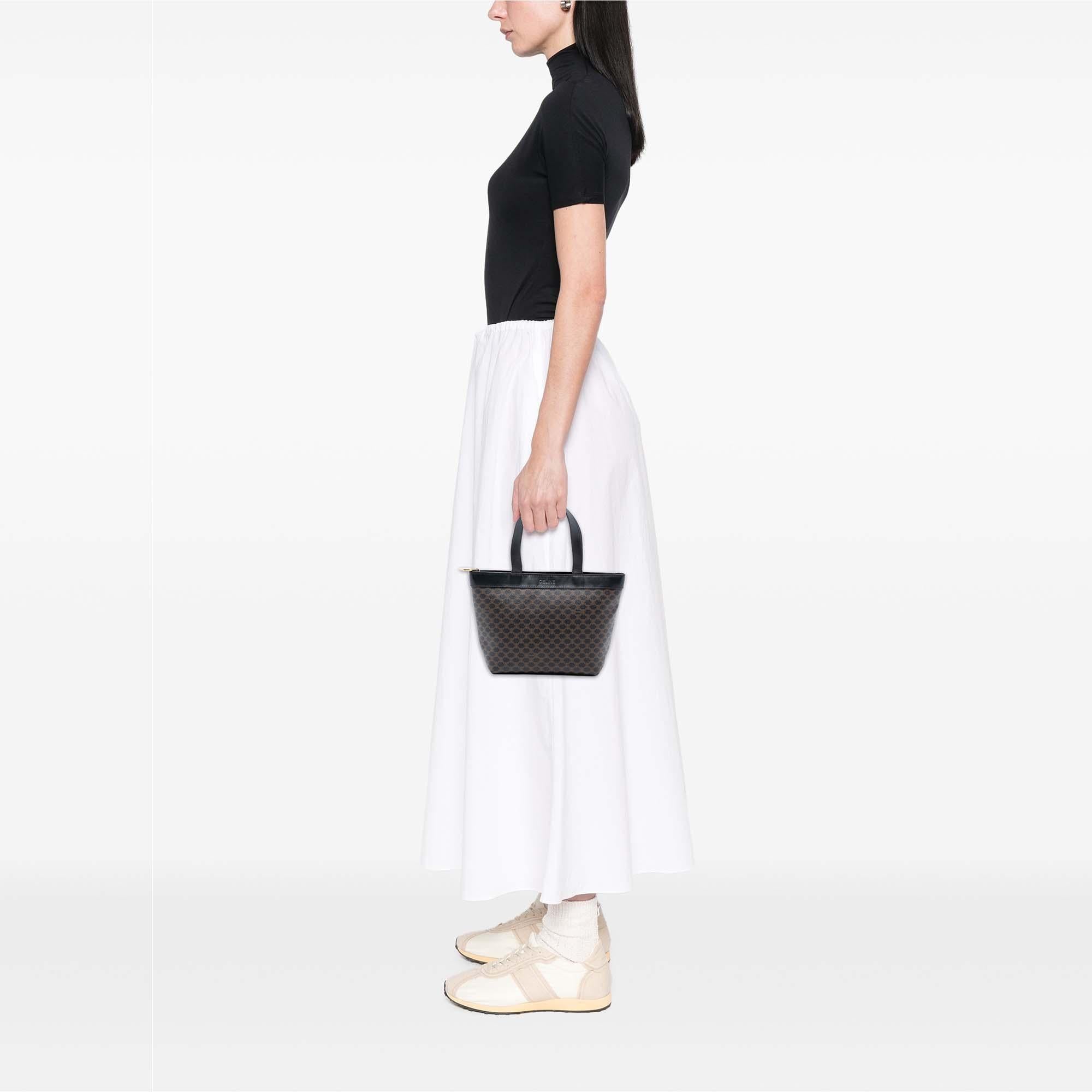 Celine Macadam Coated Canvas Handbag