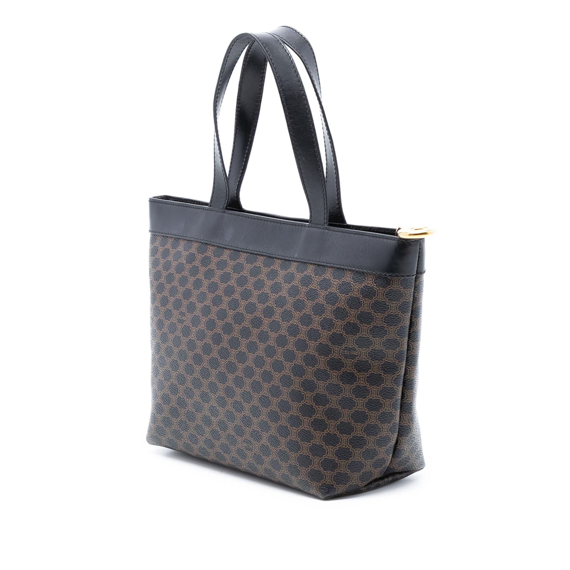 Celine Macadam Coated Canvas Handbag