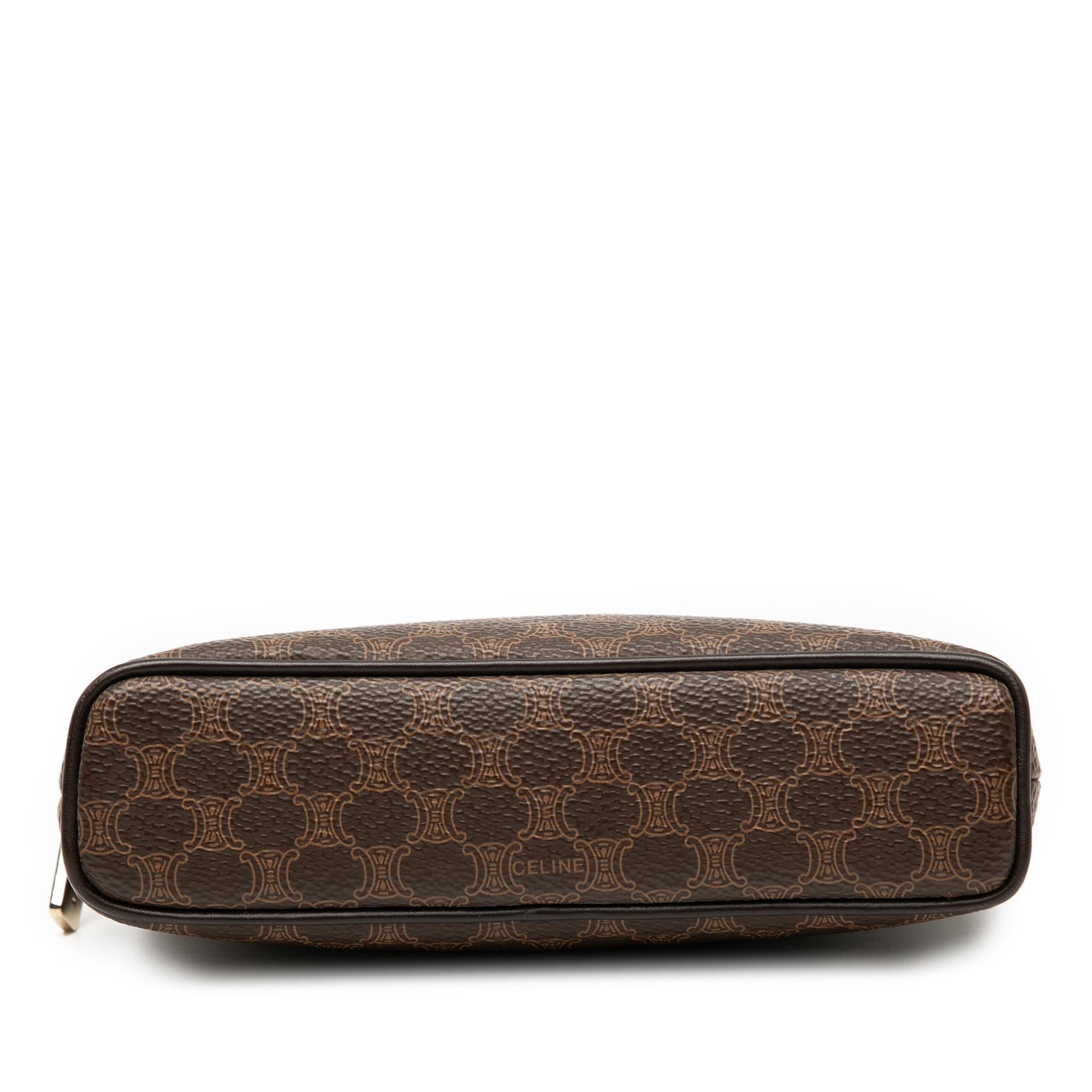 Celine Macadam Coated Canvas Pouch