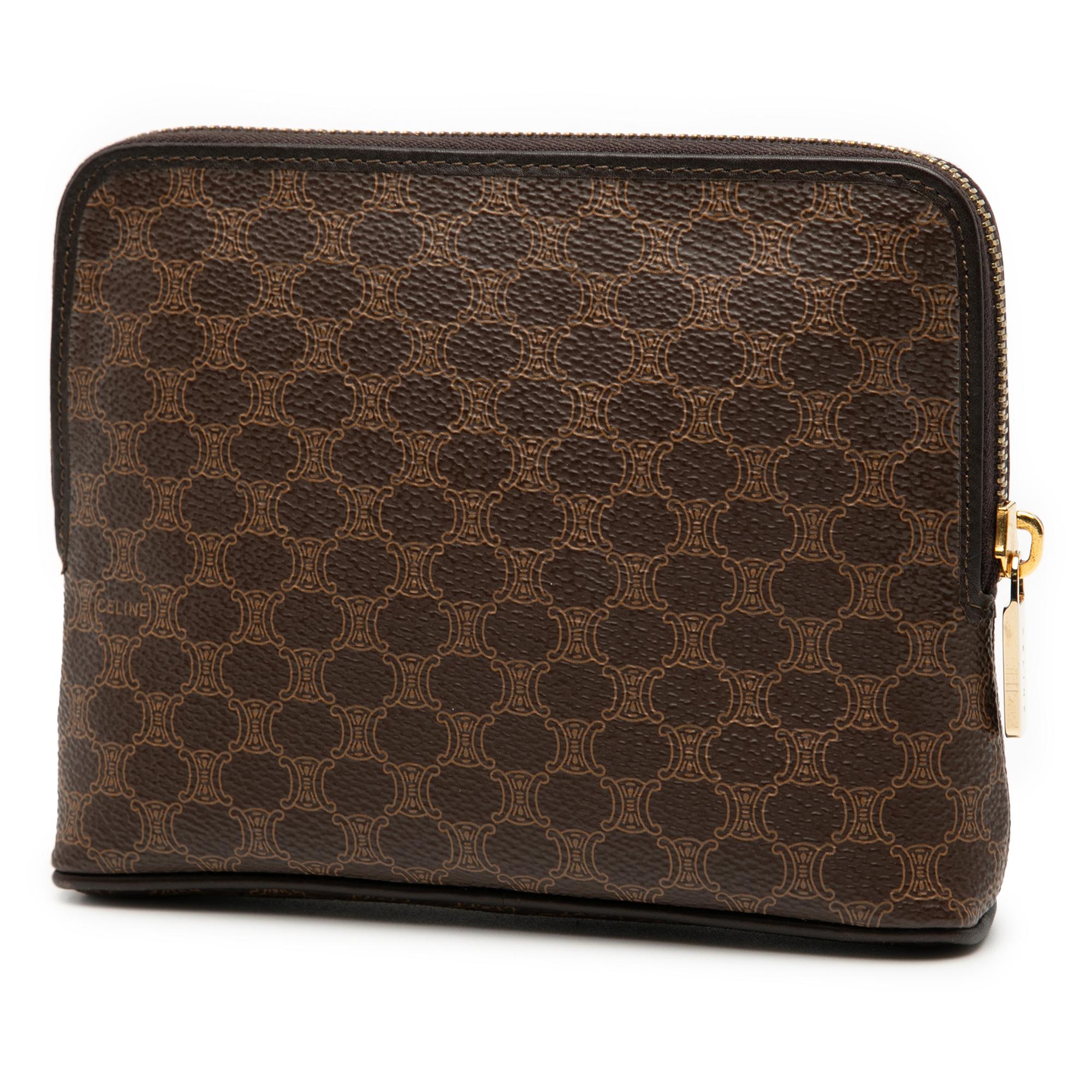 Celine Macadam Coated Canvas Pouch