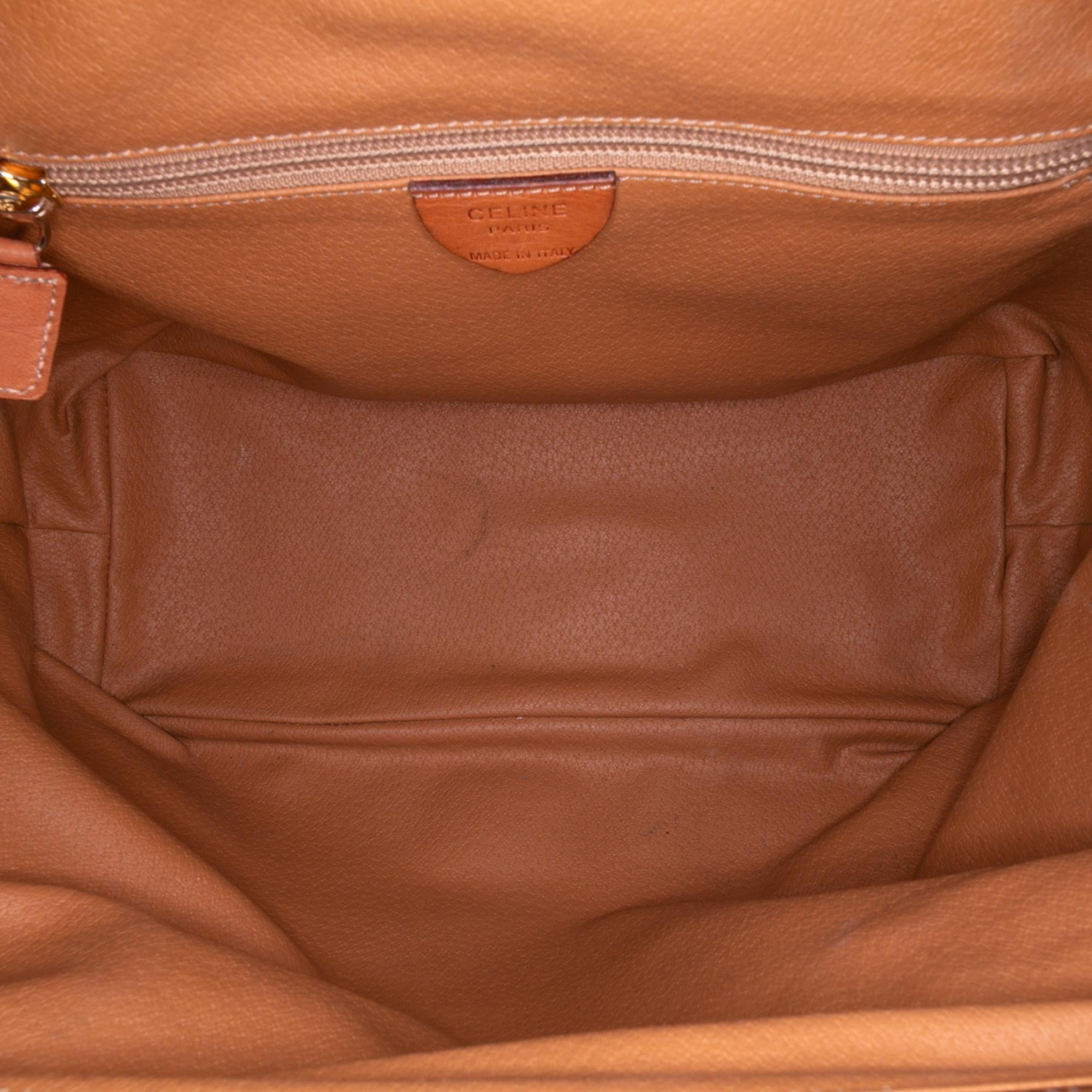 Celine Macadam Coated Canvas Shoulder Bag