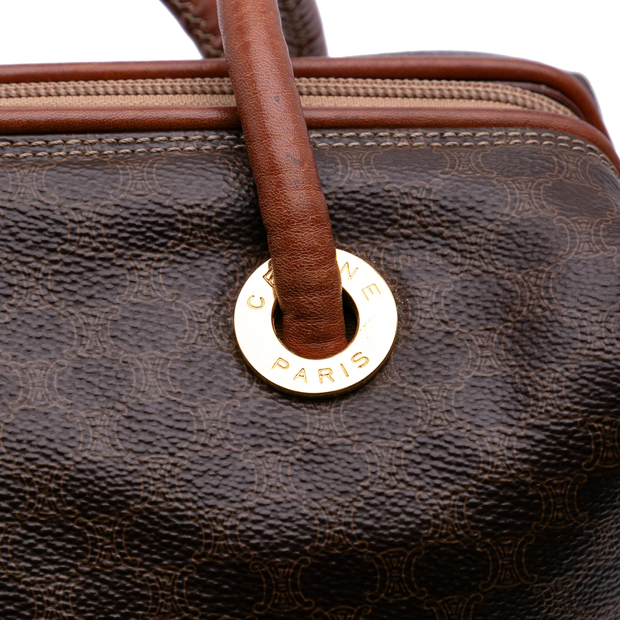 Celine Macadam Coated Canvas Shoulder Bag