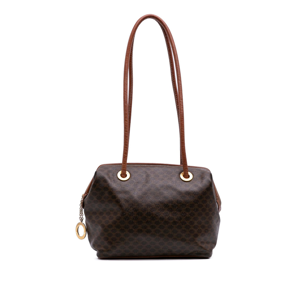 Celine Macadam Coated Canvas Shoulder Bag