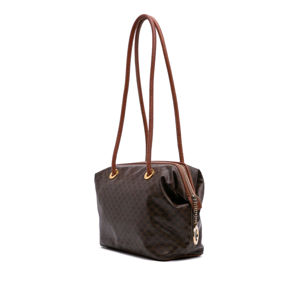 Celine Macadam Coated Canvas Shoulder Bag
