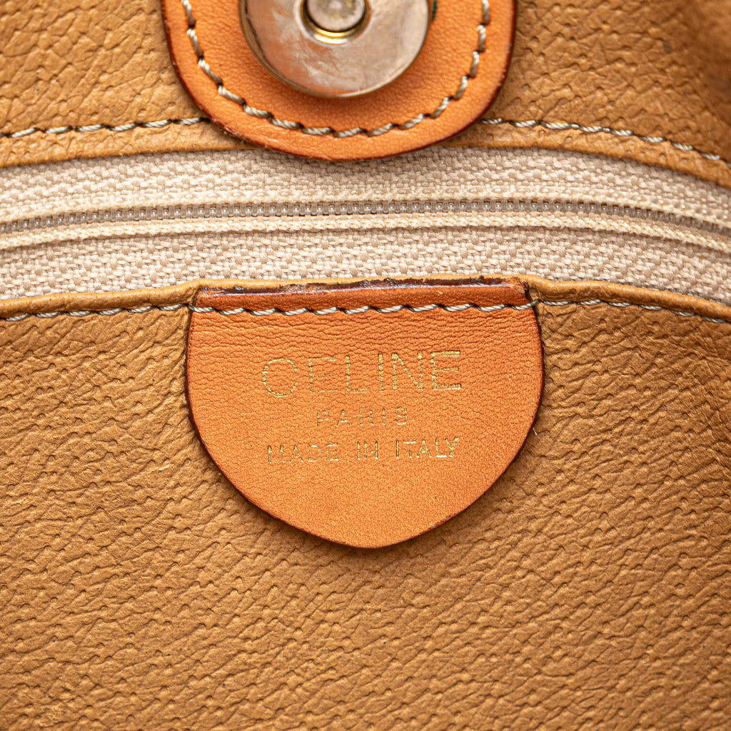 Celine Macadam Coated Canvas Shoulder Bag