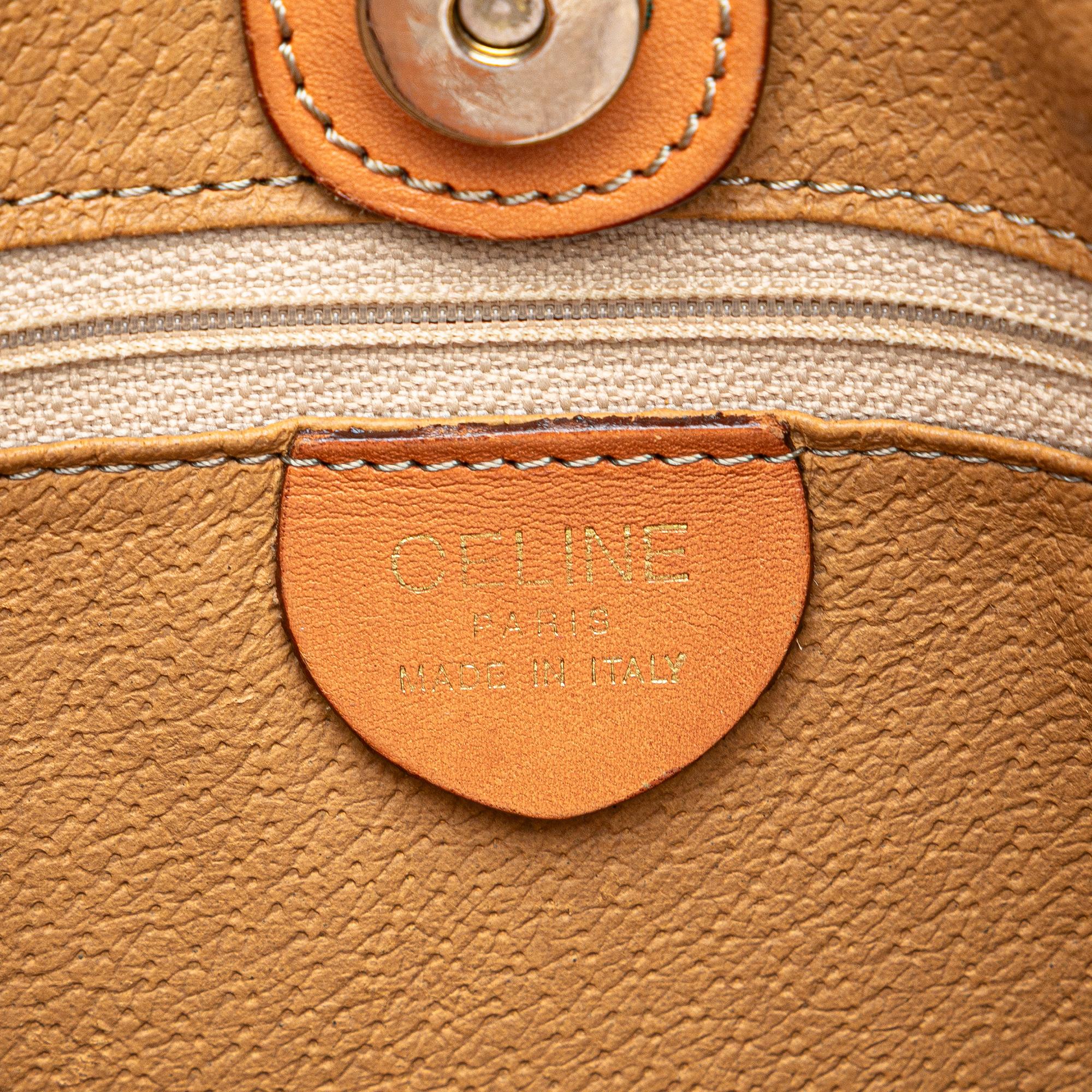 Celine Macadam Coated Canvas Shoulder Bag