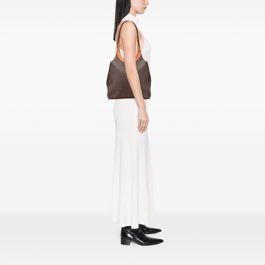 Celine Macadam Coated Canvas Shoulder Bag