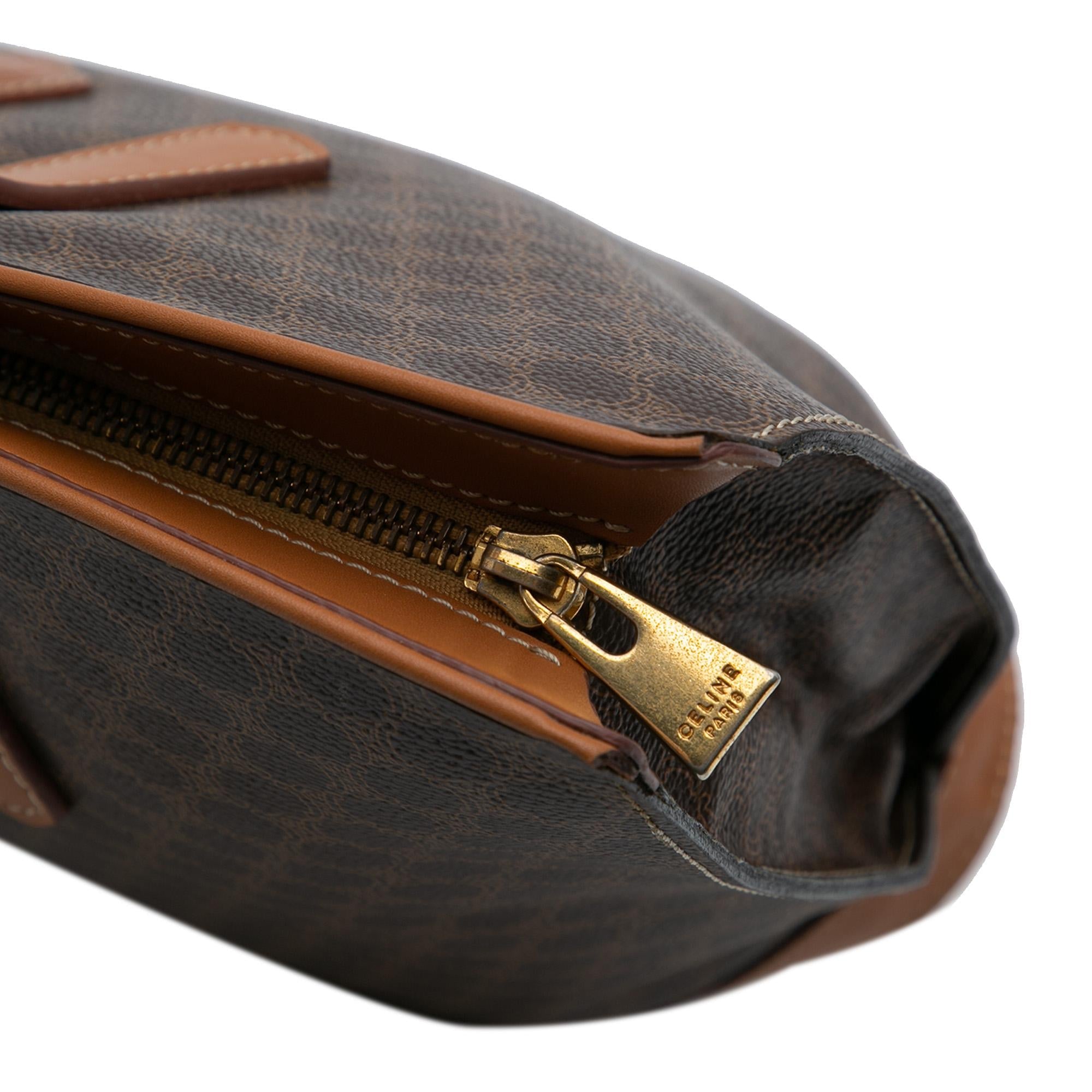 Celine Macadam Coated Canvas Shoulder Bag