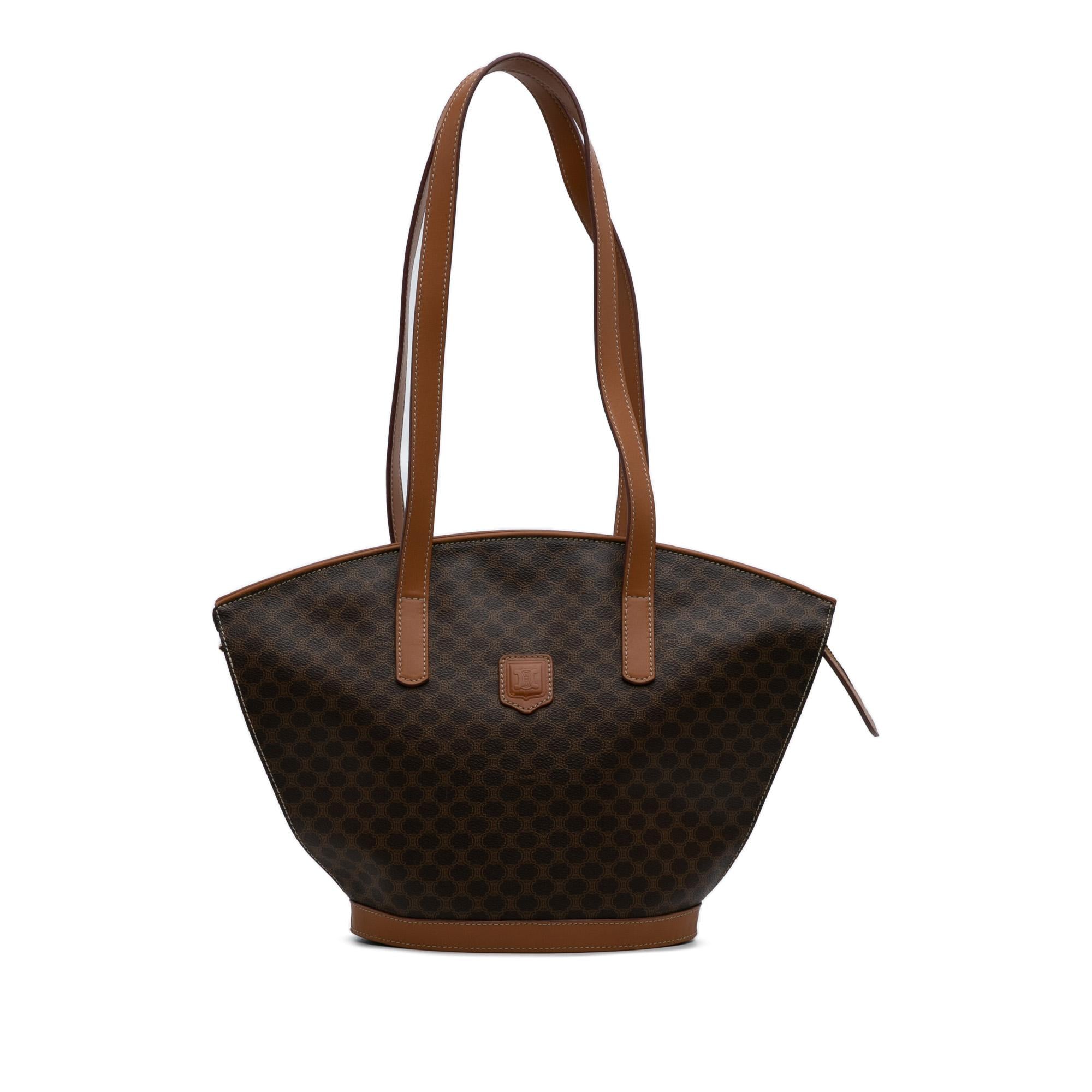 Celine Macadam Coated Canvas Shoulder Bag