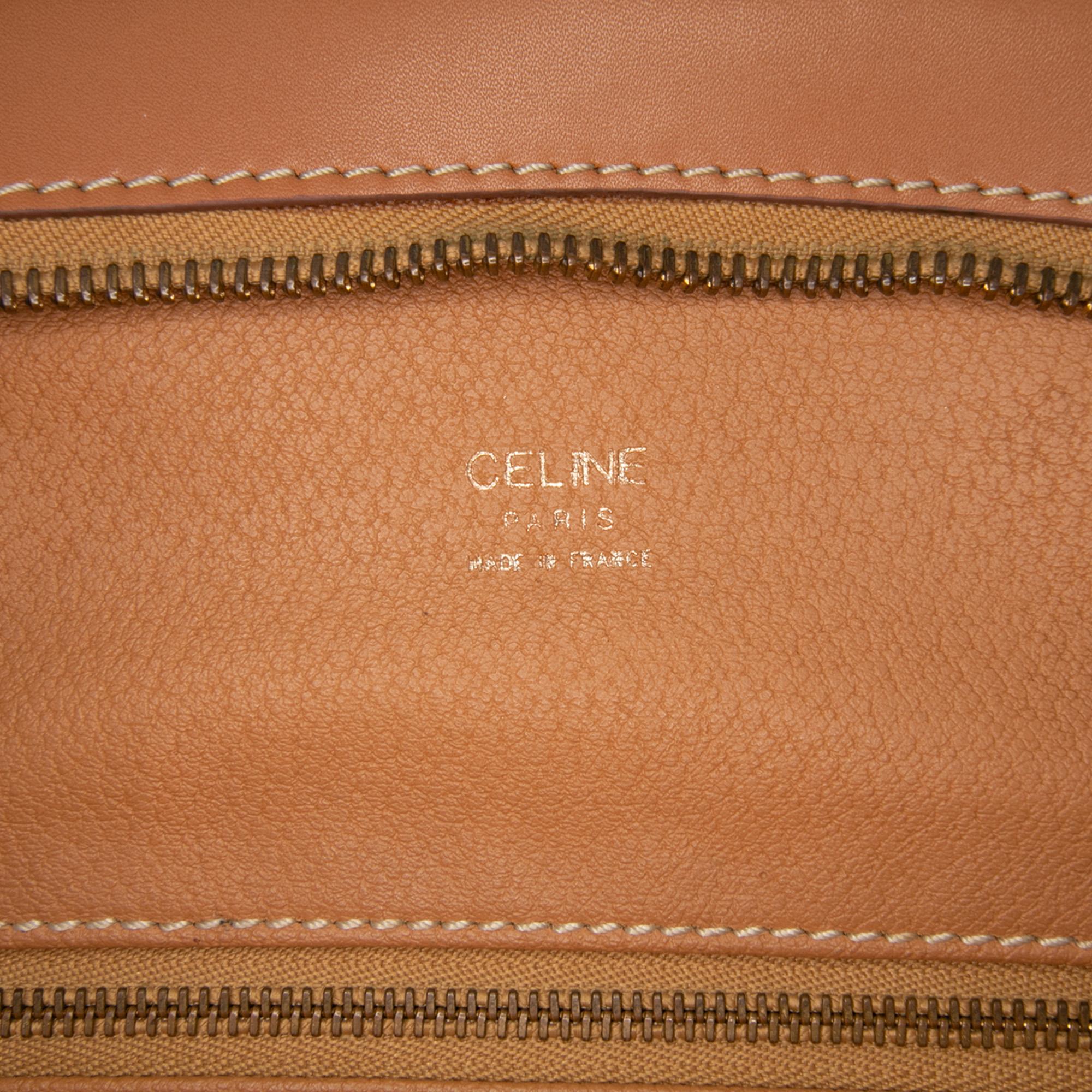 Celine Macadam Coated Canvas Shoulder Bag