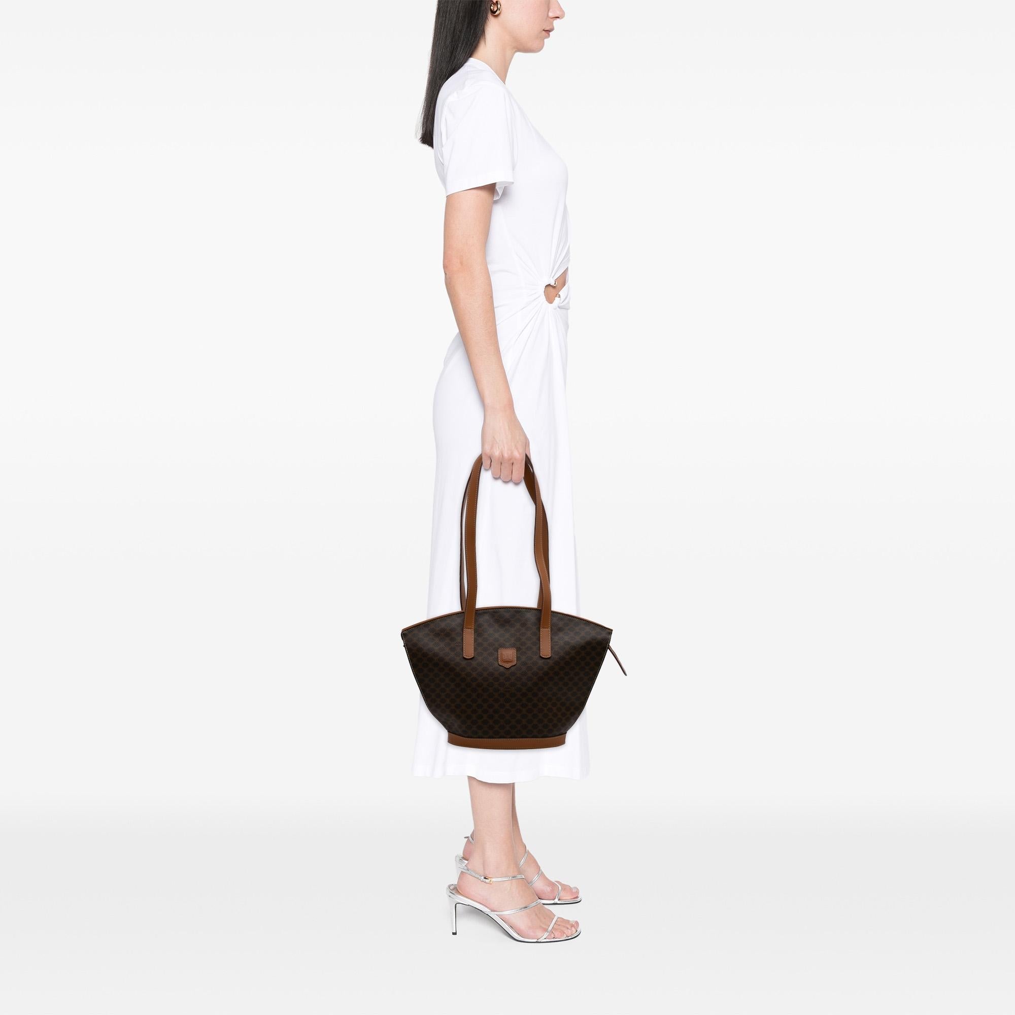 Celine Macadam Coated Canvas Shoulder Bag