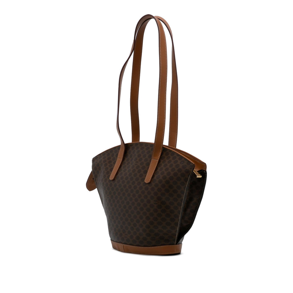 Celine Macadam Coated Canvas Shoulder Bag