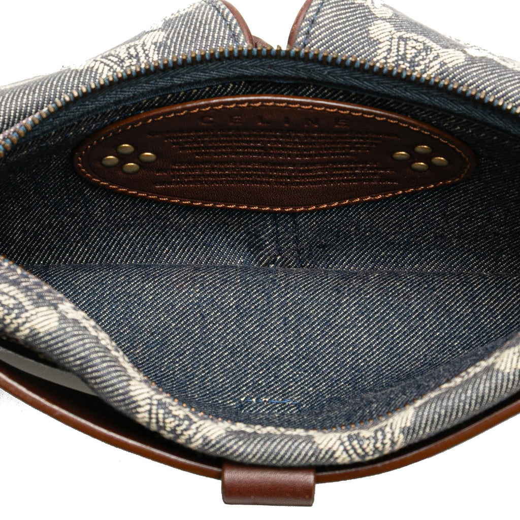 Celine Macadam Denim Double Pocket Belt Bag
