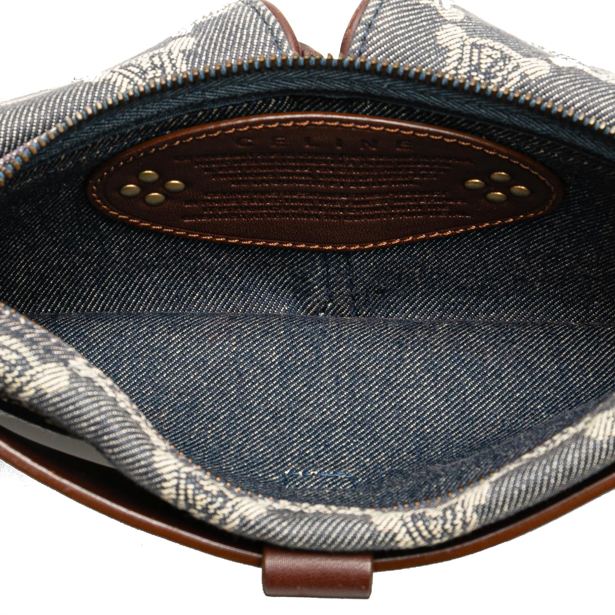 Celine Macadam Denim Double Pocket Belt Bag