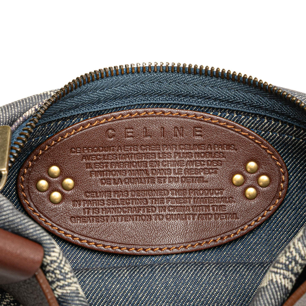 Celine Macadam Denim Double Pocket Belt Bag