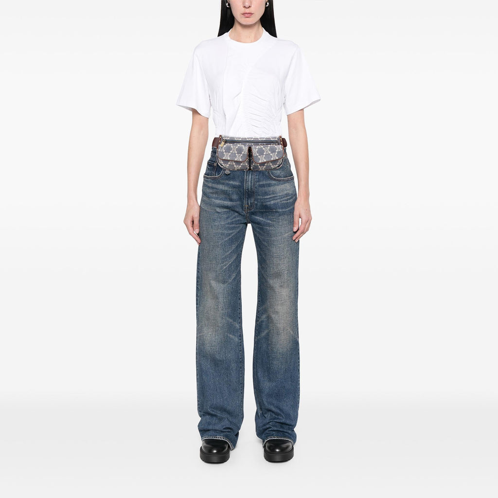 Celine Macadam Denim Double Pocket Belt Bag