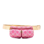 Celine Macadam Denim Double Pocket Belt Bag