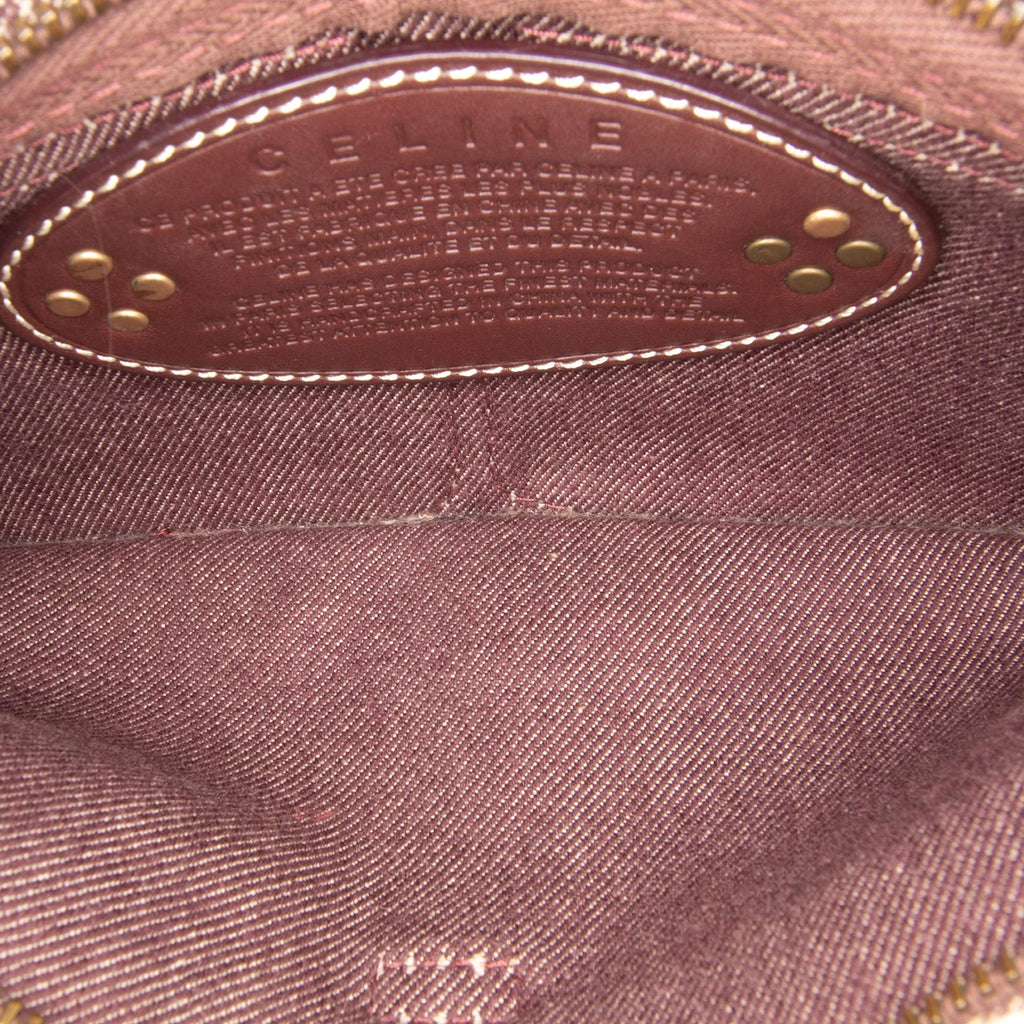 Celine Macadam Denim Double Pocket Belt Bag