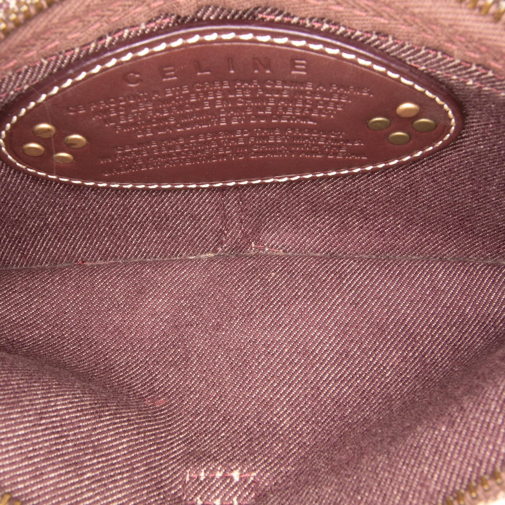 Celine Macadam Denim Double Pocket Belt Bag