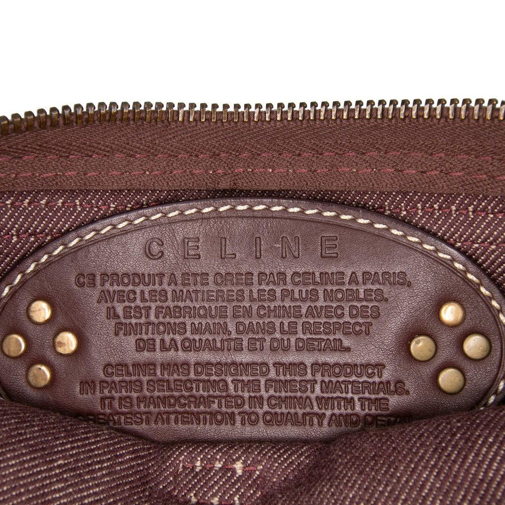 Celine Macadam Denim Double Pocket Belt Bag