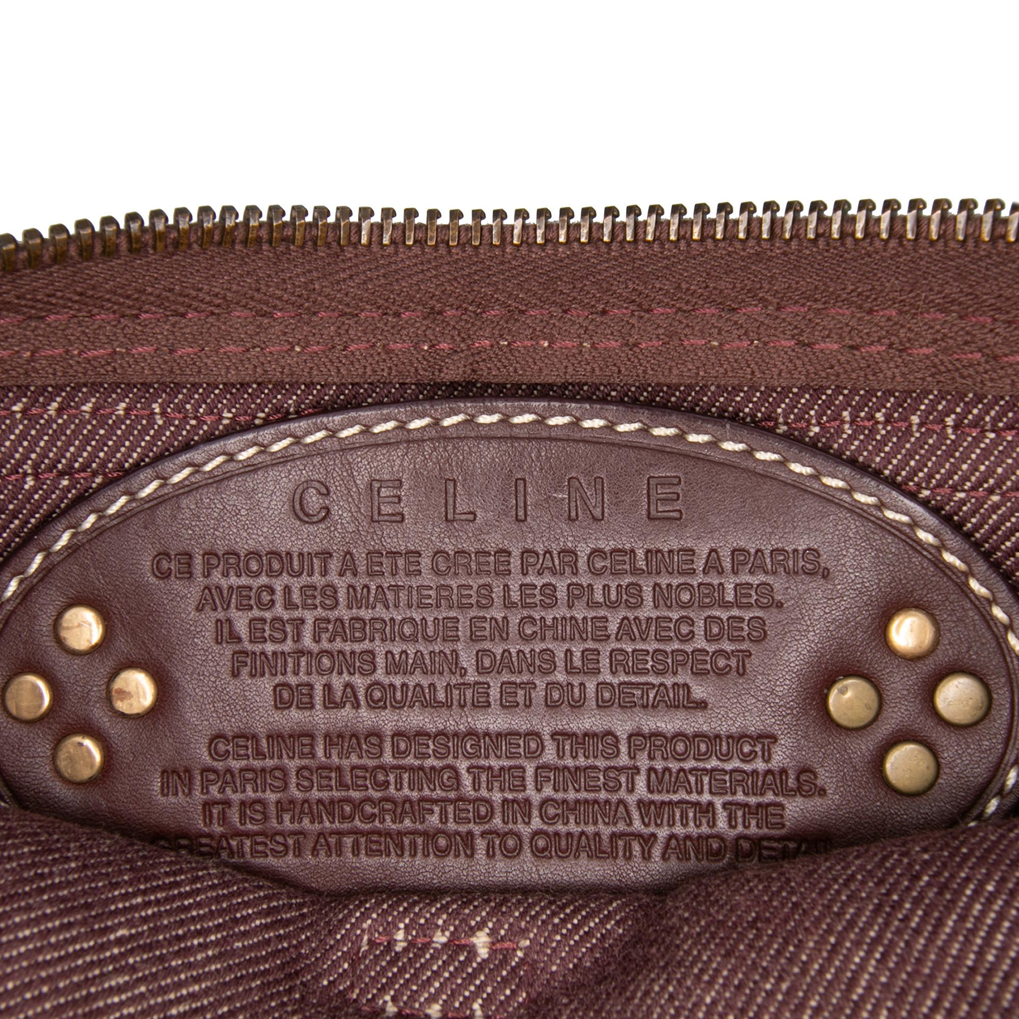 Celine Macadam Denim Double Pocket Belt Bag