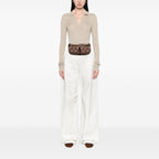 Celine Macadam Denim Double Pocket Belt Bag