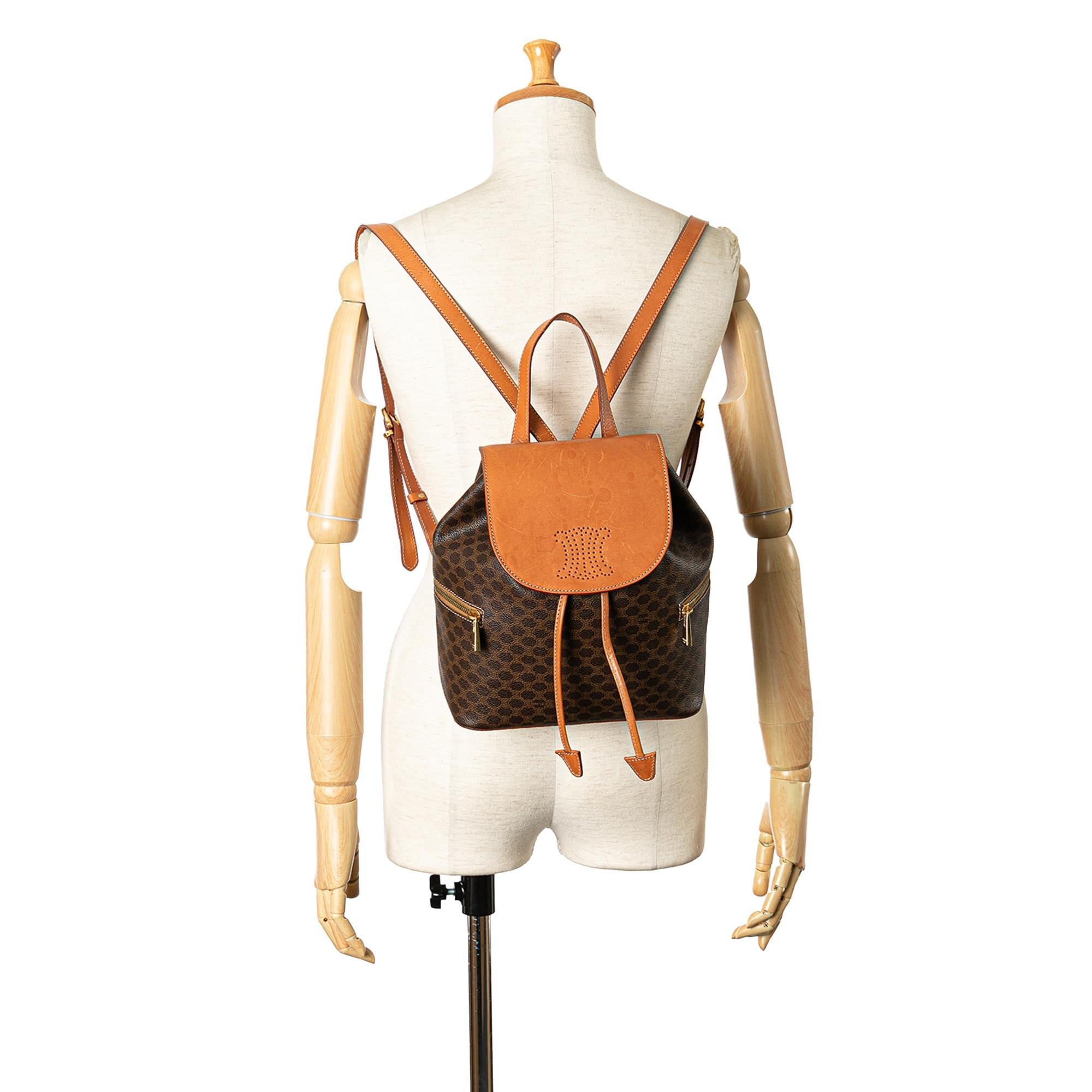Celine Macadam Zip Pocket Backpack (SHG-IUX0KO)