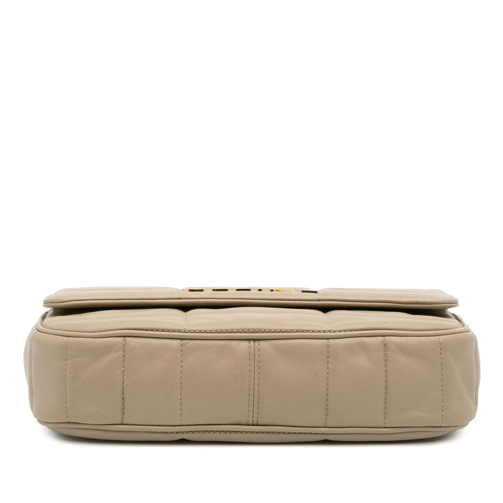 Celine Matelasse Goatskin Monochrome Chain Shoulder Bag