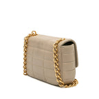 Celine Matelasse Goatskin Monochrome Chain Shoulder Bag