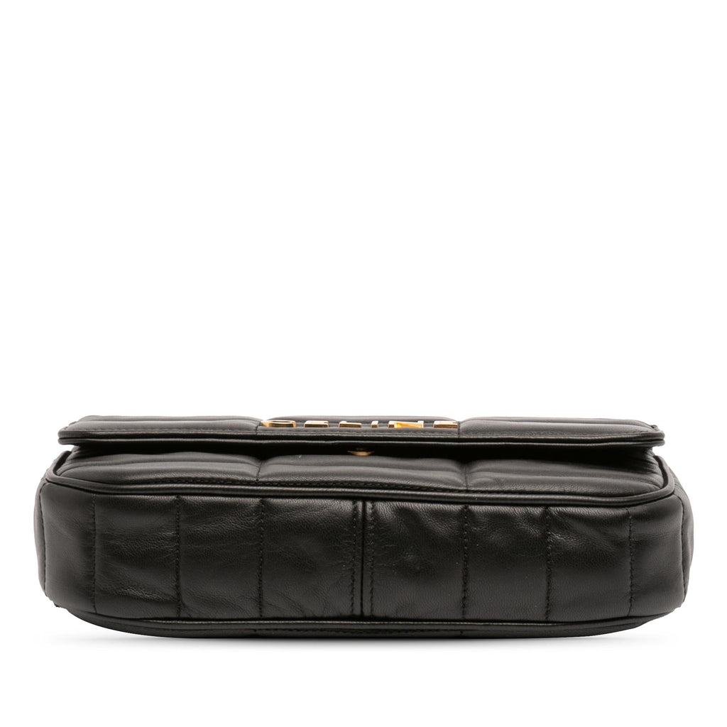 Celine Matelasse Goatskin Monochrome Chain Shoulder Bag