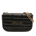 Celine Matelasse Goatskin Monochrome Chain Shoulder Bag