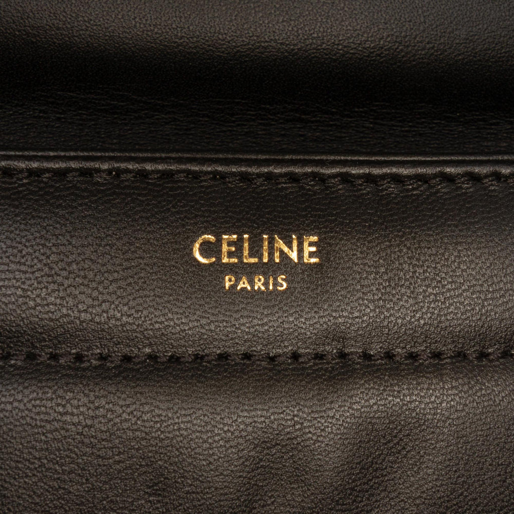 Celine Matelasse Goatskin Monochrome Chain Shoulder Bag