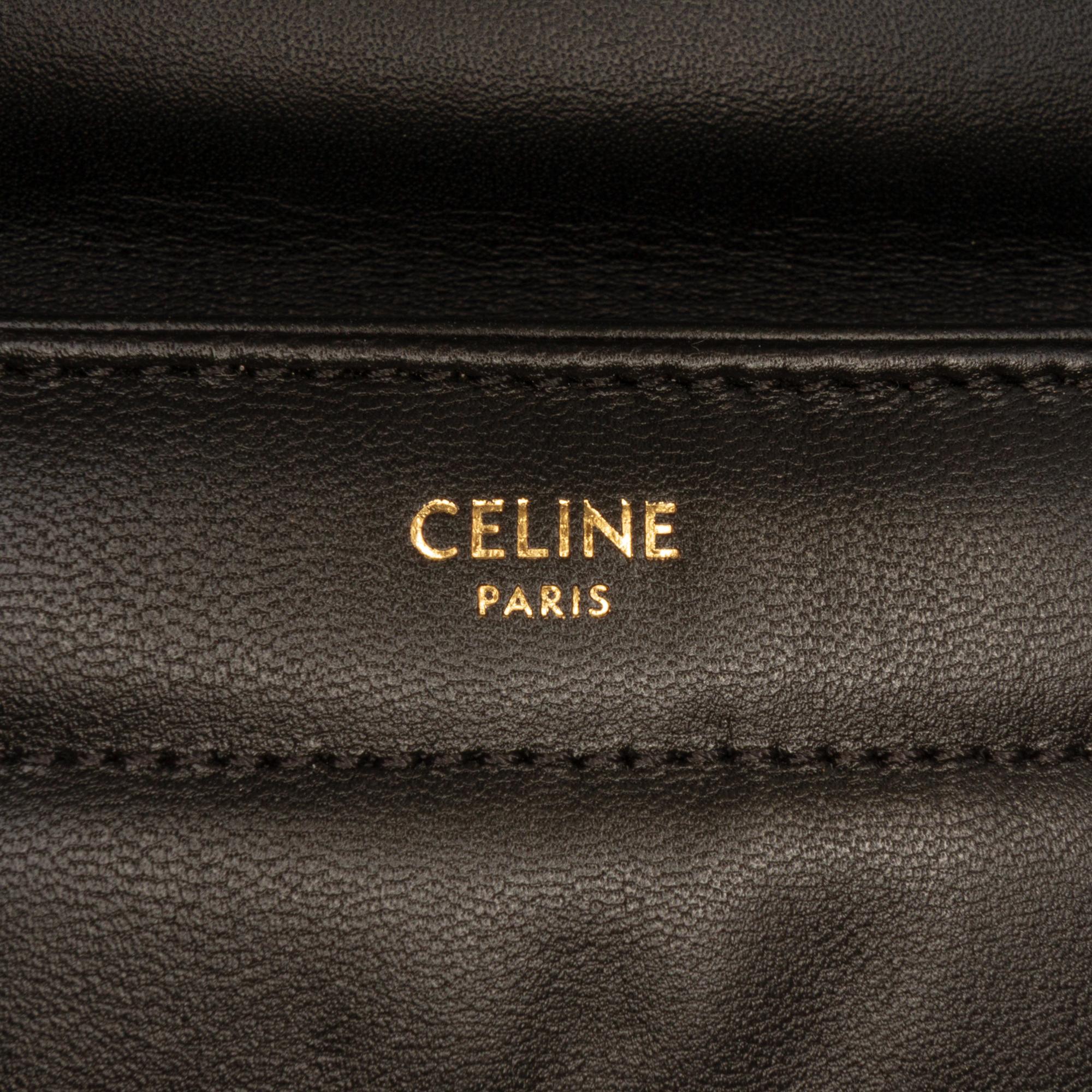 Celine Matelasse Goatskin Monochrome Chain Shoulder Bag