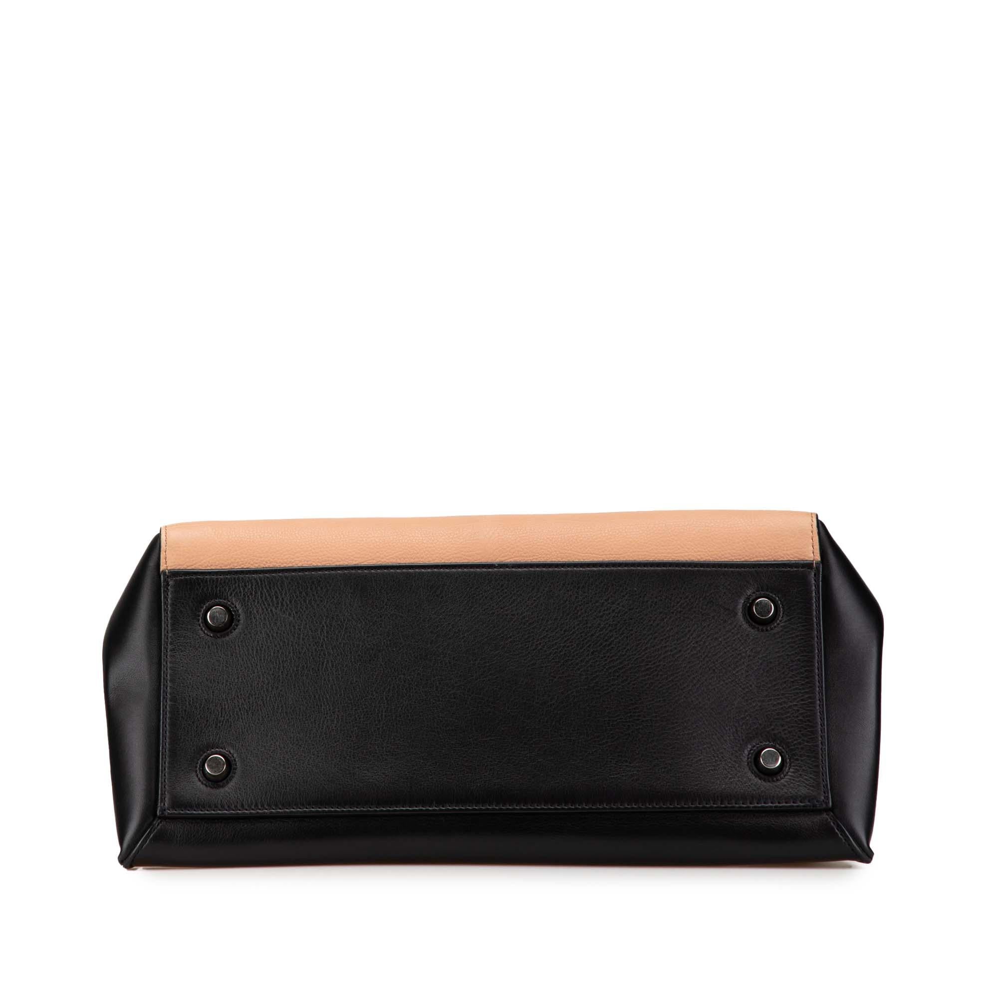 Celine Medium Bicolor Leather Edge Handbag