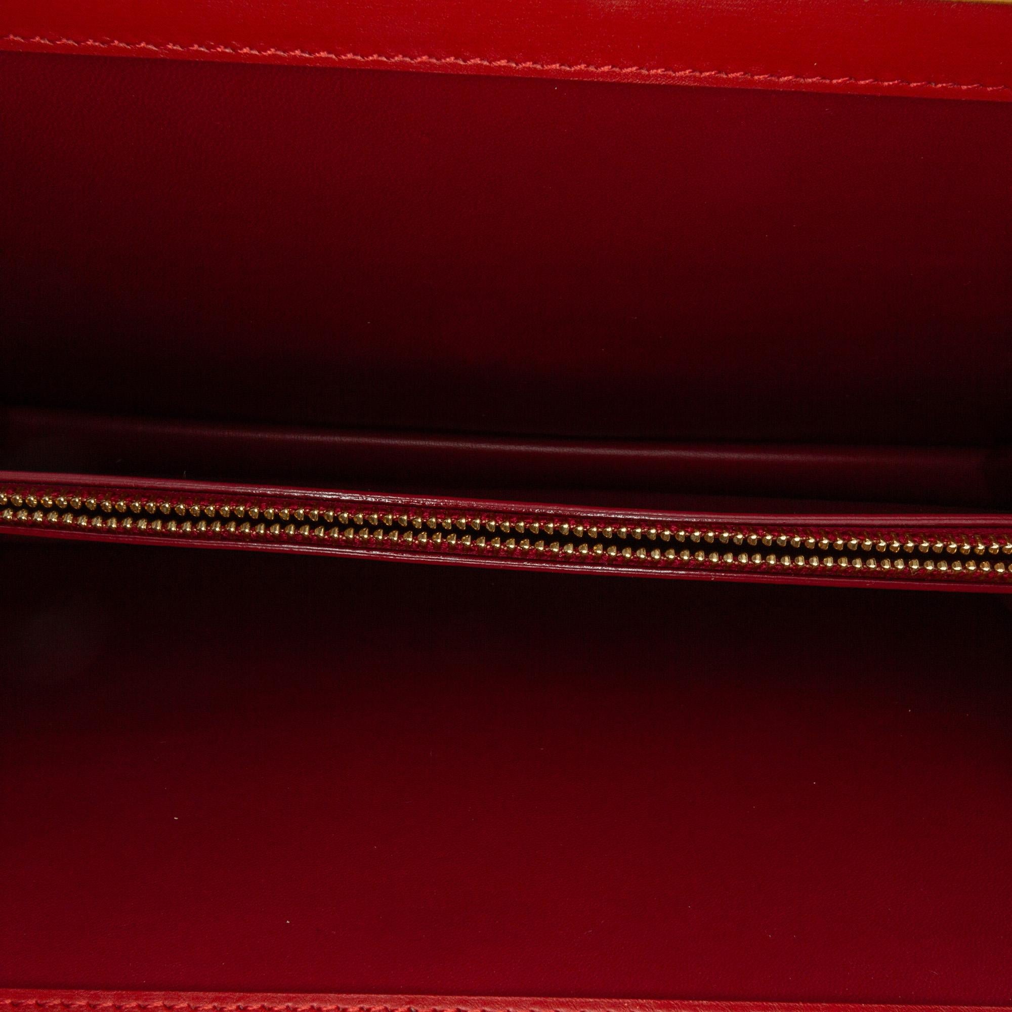 Celine Medium Calfskin Clasp Handbag